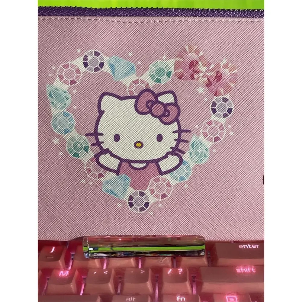 Hello Kitty Pencil Pouch Case Zipper Special 2024 Sanrio HK Bejeweled Pink
